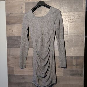 Express Gray Long Sleeve Dress